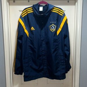 Adidas LA Galaxy men windbreaker  hoodie navy blue
